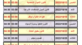 اختبارات مزاولة مهنة المحاماة الشرعية لدورة أكتوبر 2022.