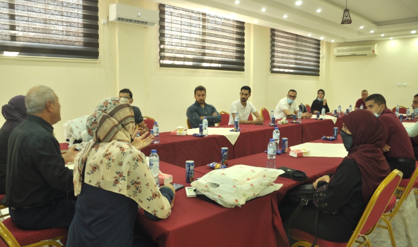 نقابة المحامين تقيم لقاءً مع الزملاء المتضررة مكاتبهم خلال العدوان الأخير على قطاع غزة